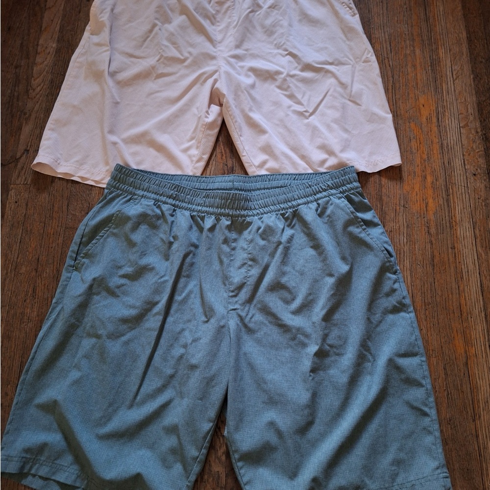 adidas Men's Athletic Shorts in Blue and White(2)